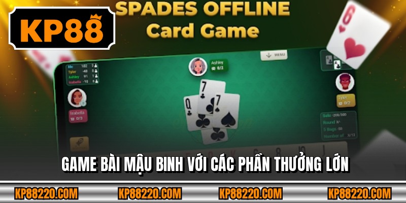 Game bài mậu binh với các phần thưởng lớn