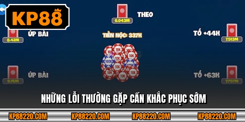 Những lỗi thường gặp cần khắc phục sớm
