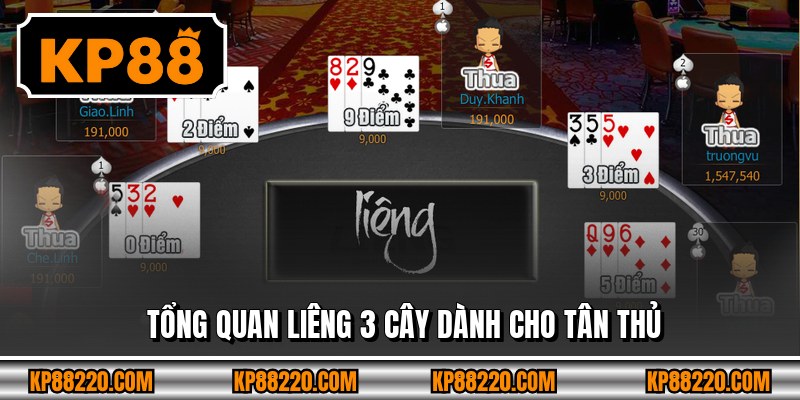 Tổng quan liêng 3 cây dành cho tân thủ